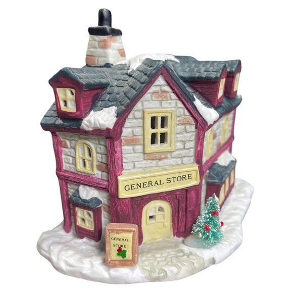Vintage Christmas Valley Village General Store Light 1990-1992 Philippines Made - Picture 4 of 10